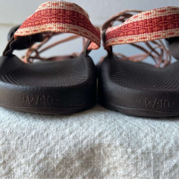 Chaco Women's Double Strap Strappy Sandals - Black and Coral - Picture 4 of 11